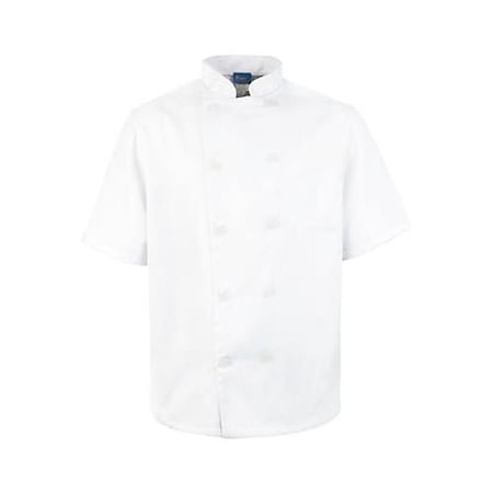 3XL Men's White Short Sleeve Chef Coat